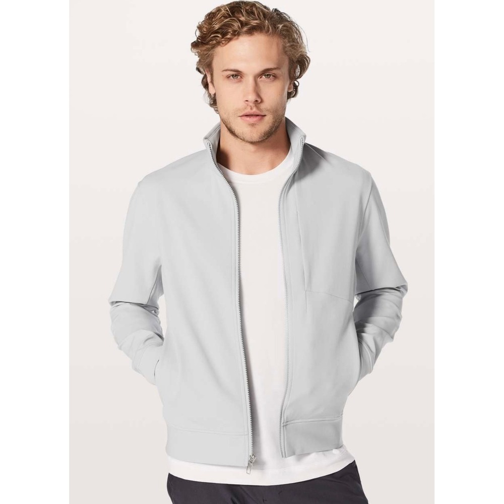Lululemon Mens Sojourn Jacket Luxtreme Full Zip Grey XXL